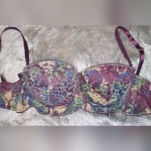 Purple and Cream Lace Bra Intimates